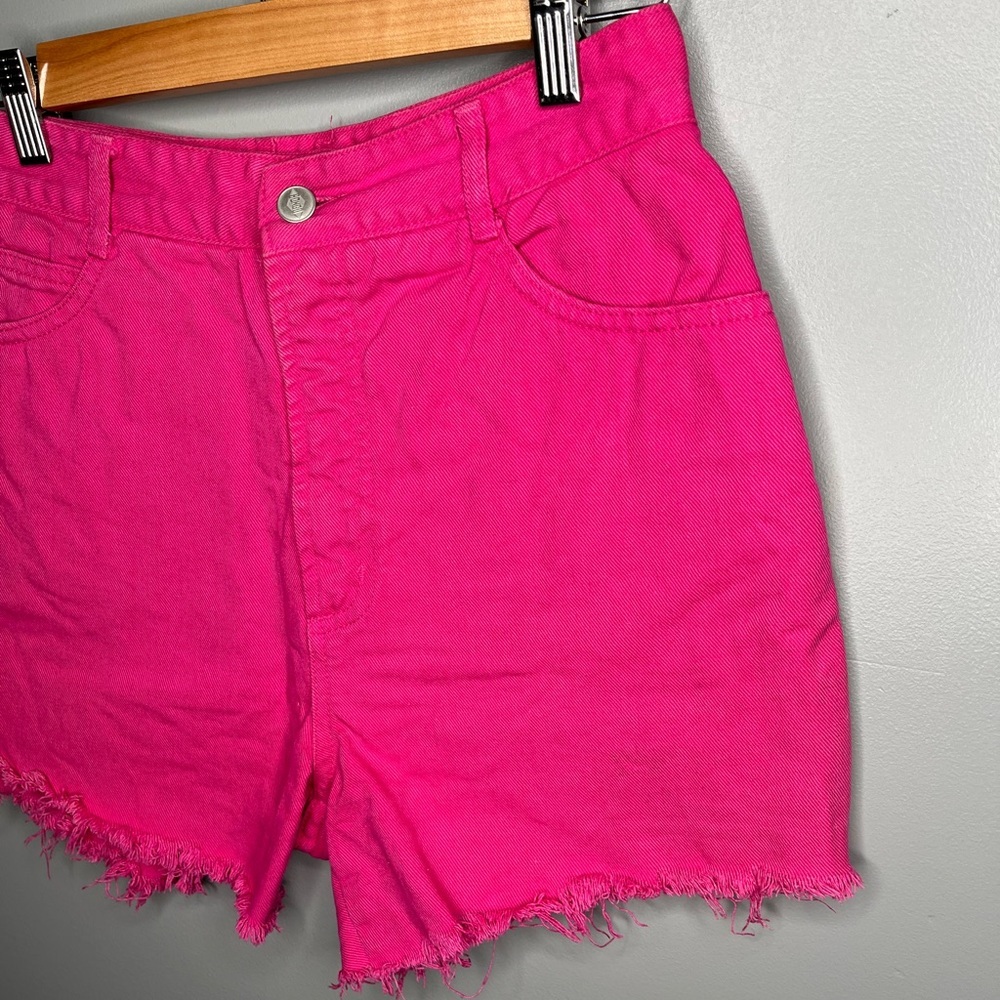 BONGO Vintage 80s Hot Pink Denim Cut Off Shorts - Picture 8 of 10